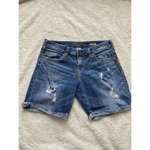 Silver Women’s Jean Shorts Distressed Waist 28 Sammy Short